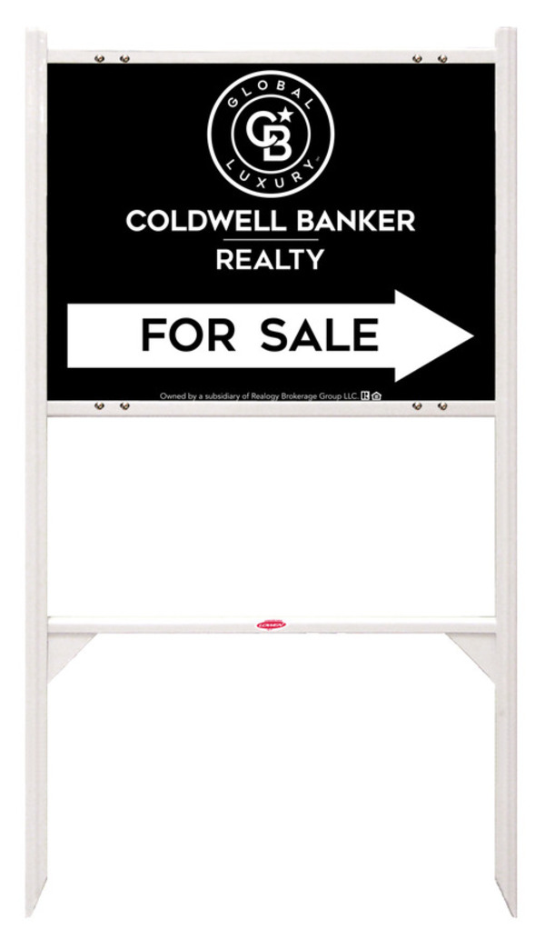 Angle Iron Frame and Office For Sale Sign Panel Unit, 18h x 24w, Steel