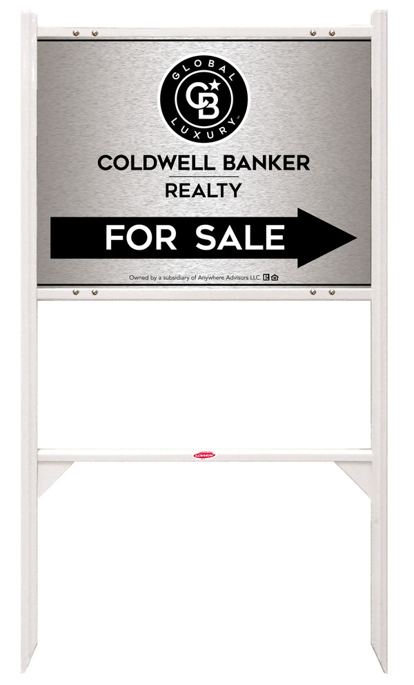 Angle Iron Frame and Office For Sale Sign Panel Unit, 18h x 24w, Brushed Aluminum Composite