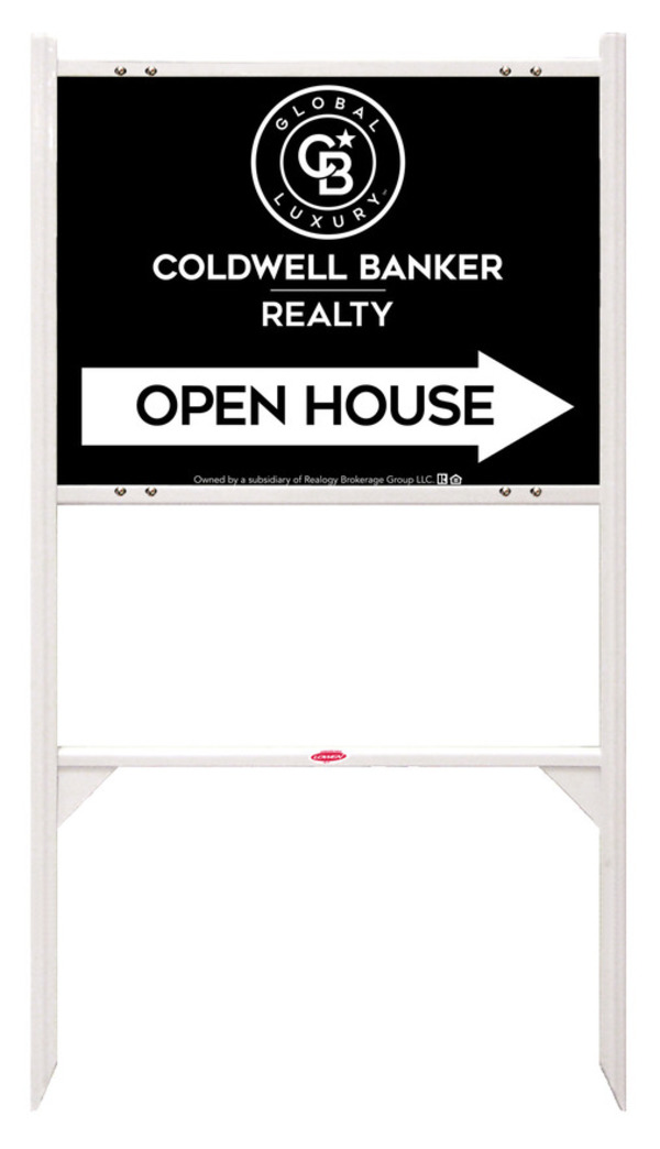 Angle Iron Frame and Office Open House Sign Panel Unit, 18h x 24w, Steel