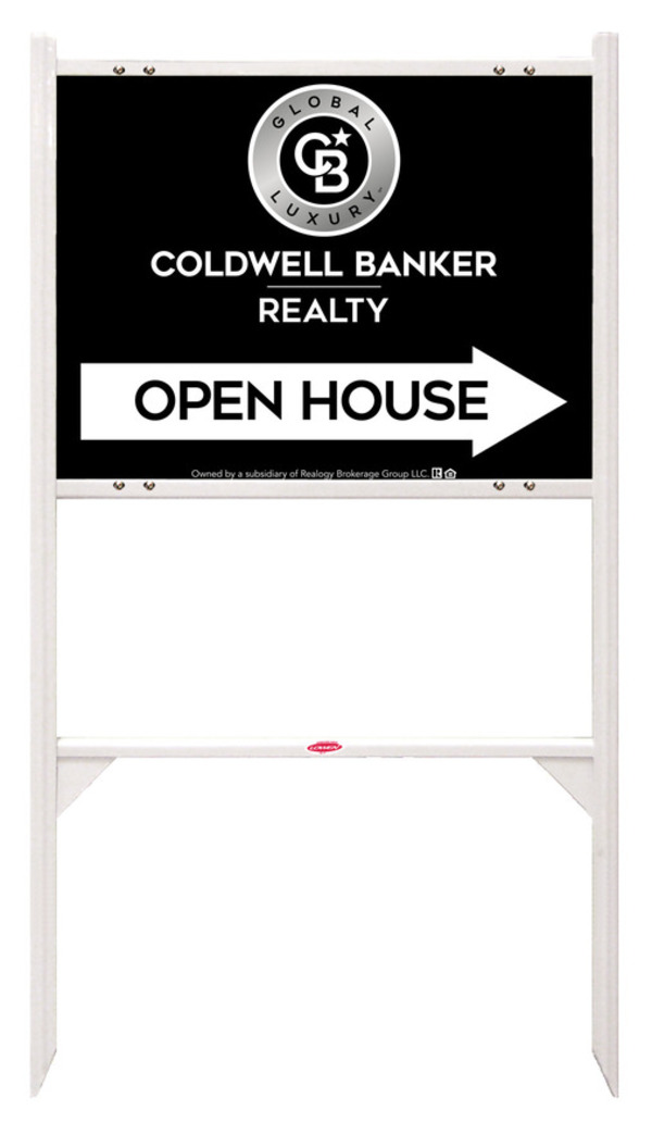Angle Iron Frame and Office Open House Sign Panel Unit, 18h x 24w, Steel