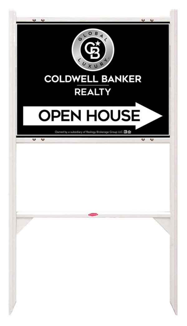 Angle Iron Frame and Office Open House Sign Panel Unit, 18h x 24w, Steel