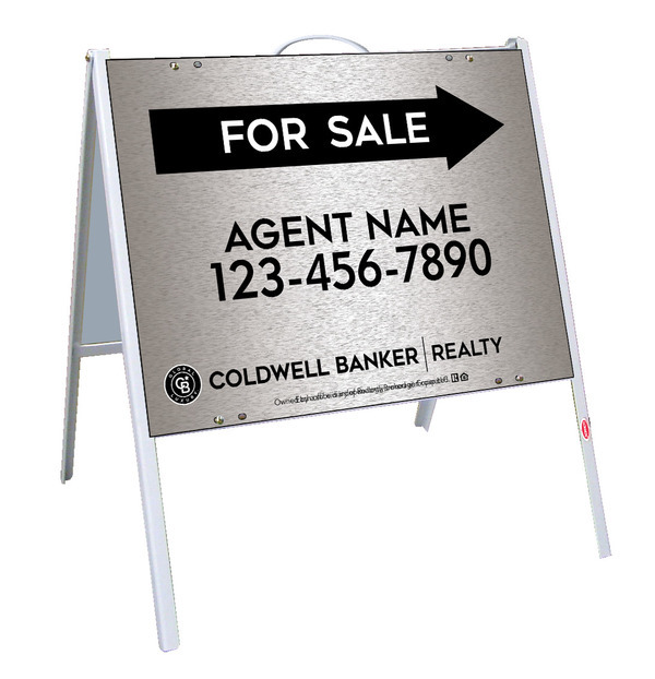 A-Frame and Agent For Sale Sign Panel Unit, 18h x 24w, .050 Poly