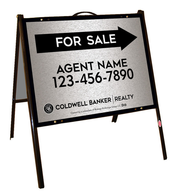 A-Frame and Agent For Sale Sign Panel Unit, 18h x 24w, .050 Poly