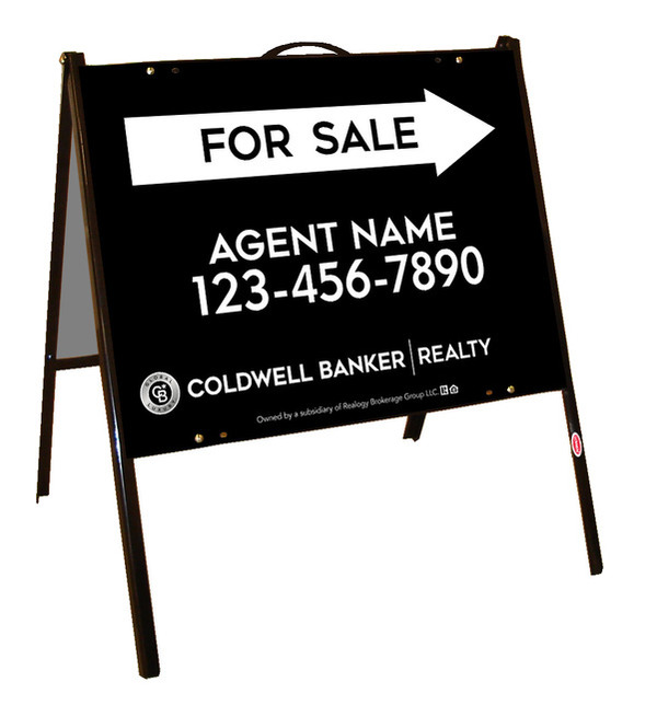 A-Frame and Agent For Sale Sign Panel Unit, 18h x 24w, .050 Poly