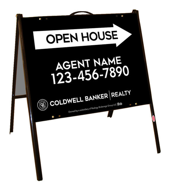 A-Frame and Agent Open House Sign Panel Unit, 18h x 24w, .050 Poly