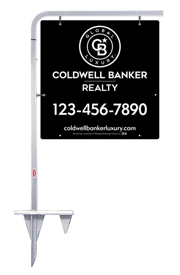Tubular Stake and Office Sign Panel Unit, 24h x 24w, Steel