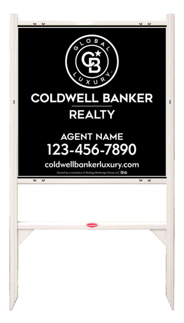 Angle Iron Frame and Agent Sign Panel Unit, 24h x 24w, Poly