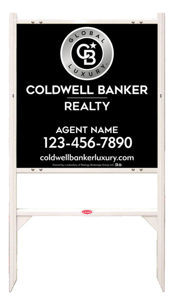 Angle Iron Frame and Agent Sign Panel Unit, 24h x 24w, Poly