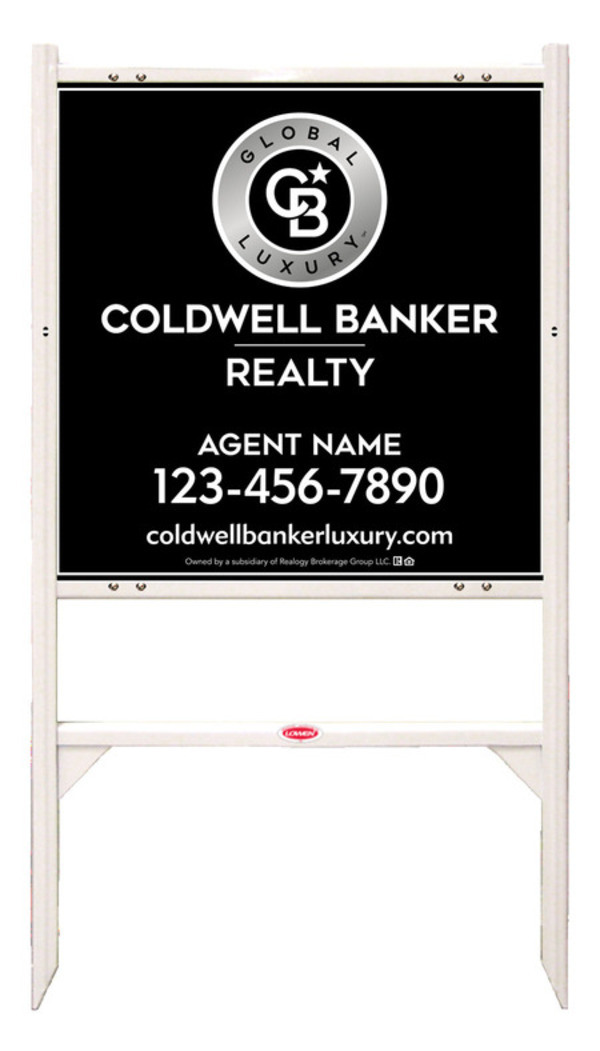 Angle Iron Frame and Agent Sign Panel Unit, 24h x 24w, Poly