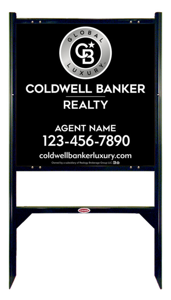 Angle Iron Frame and Agent Sign Panel Unit, 24h x 24w, Poly