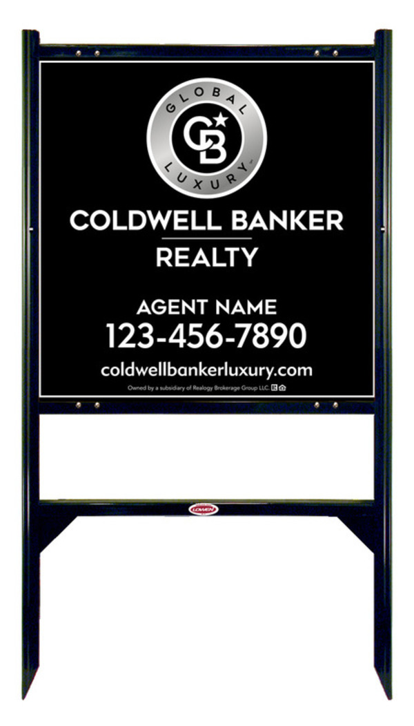 Angle Iron Frame and Agent Sign Panel Unit, 24h x 24w, Poly