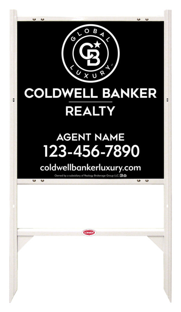 Angle Iron Frame and Agent Sign Panel Unit, 25h x 24w, Poly