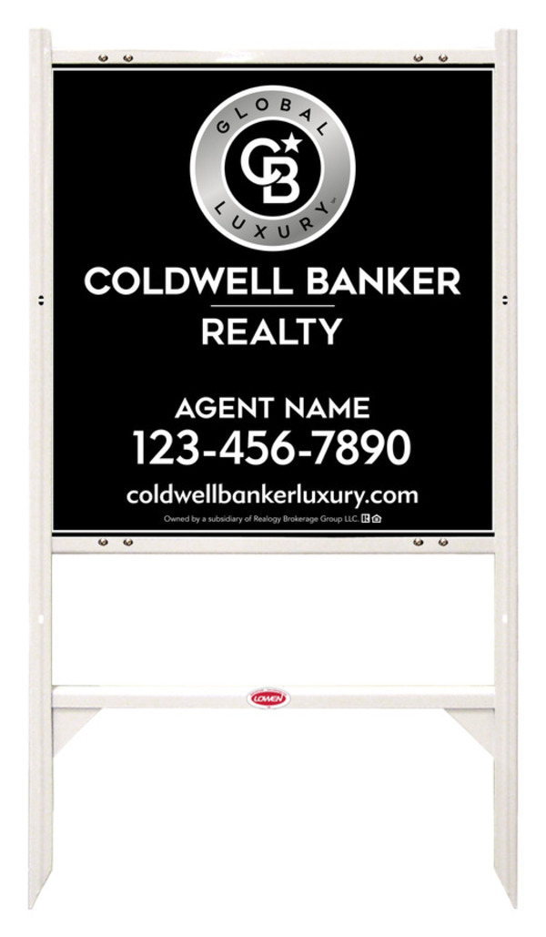 Angle Iron Frame and Agent Sign Panel Unit, 25h x 24w, Poly
