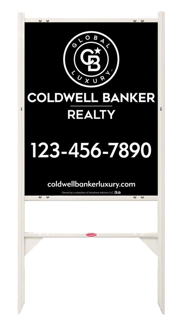 Angle Iron Frame and Office Sign Panel Unit, 30h x 24w, Poly