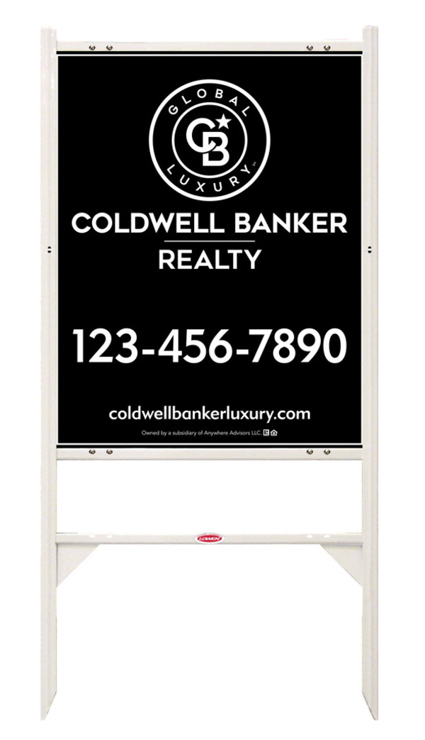 Angle Iron Frame and Office Sign Panel Unit, 30h x 24w, Poly