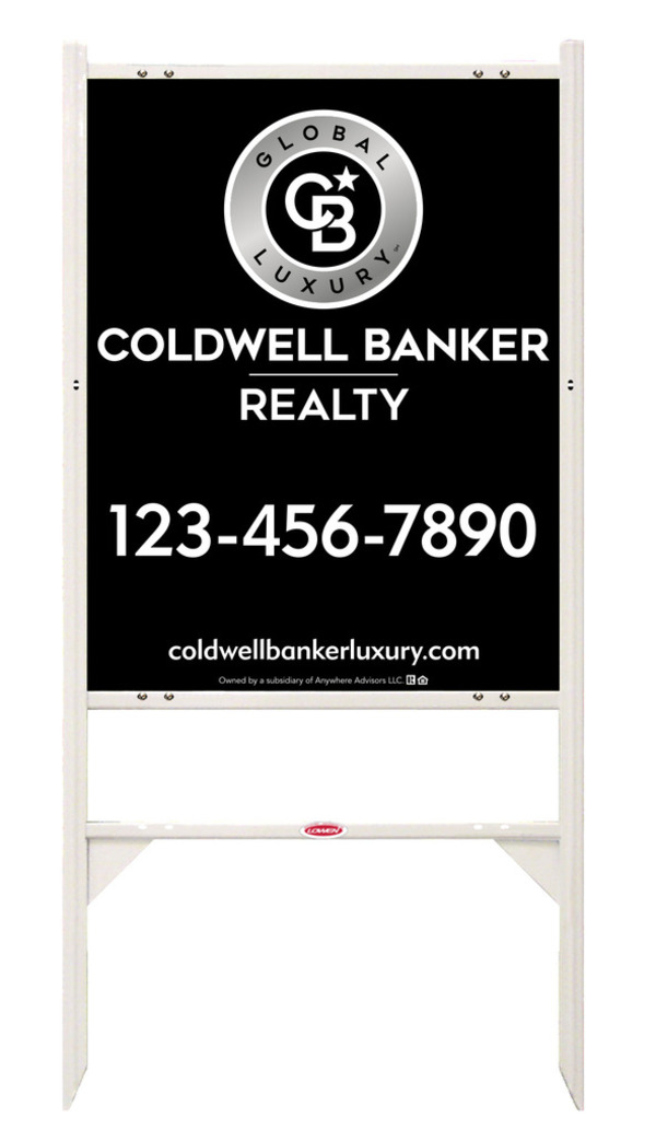 Angle Iron Frame and Office Sign Panel Unit, 30h x 24w, Poly