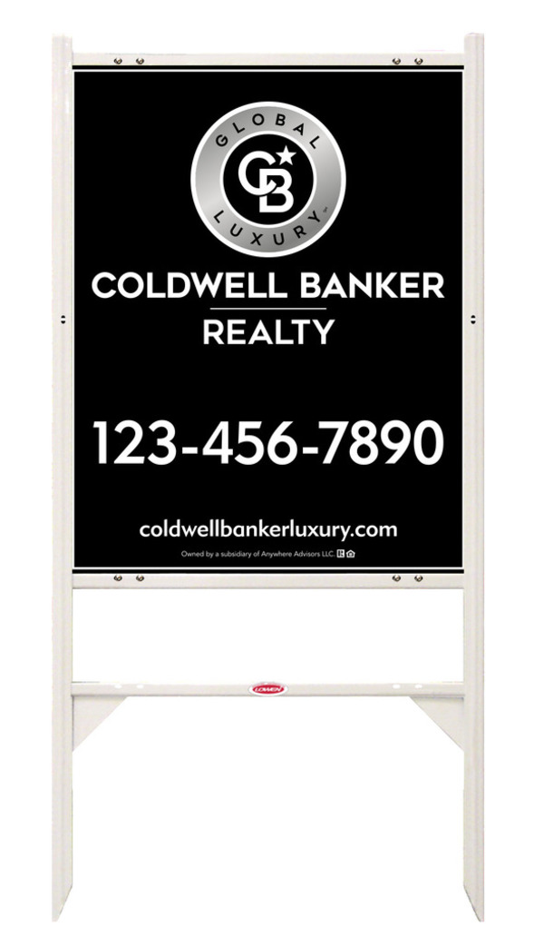 Angle Iron Frame and Office Sign Panel Unit, 30h x 24w, Poly