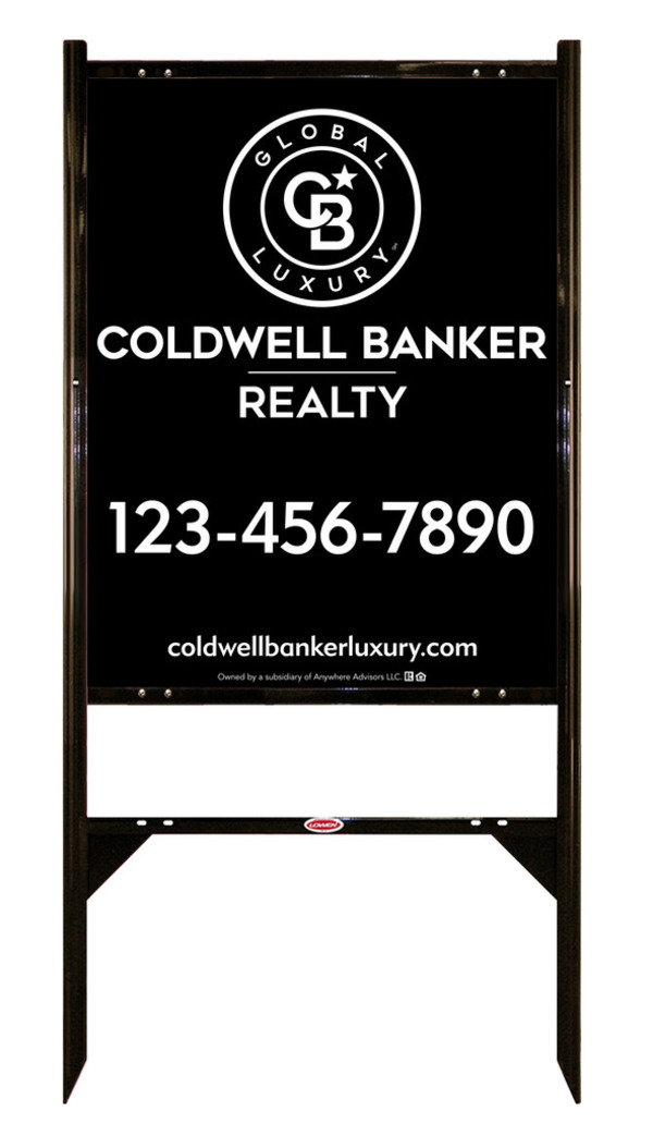 Angle Iron Frame and Office Sign Panel Unit, 30h x 24w, Poly