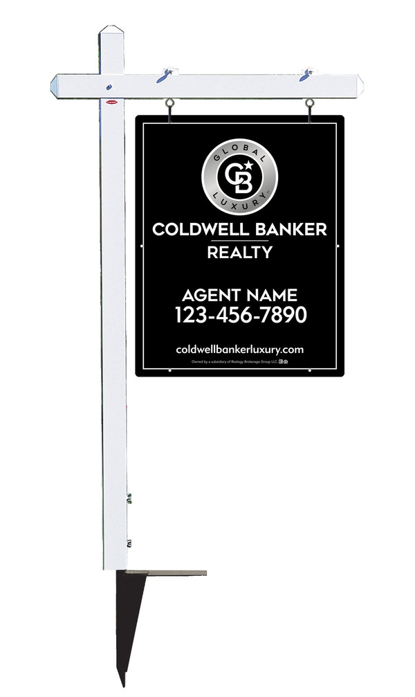 Sign Post and Agent Sign Panel Unit, 30h x 24w, Poly