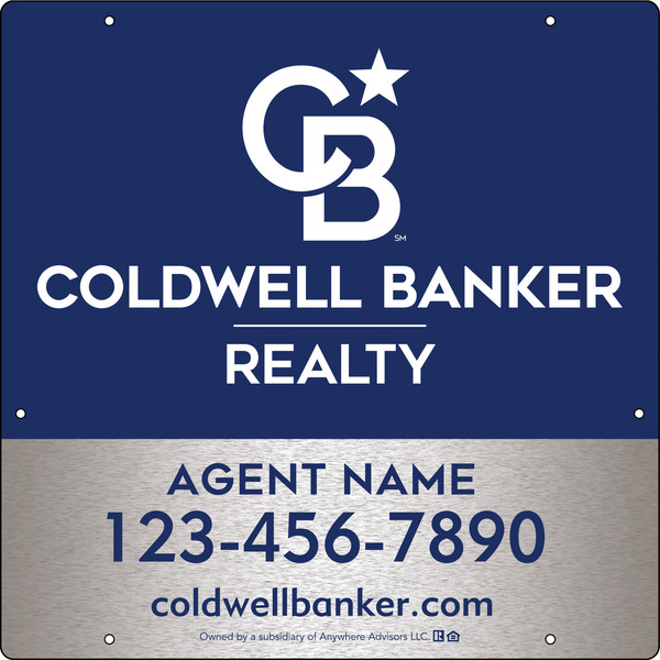 Agent Hanging Sign Panel, 24h x 24w, 3MM Brushed Aluminum Composite