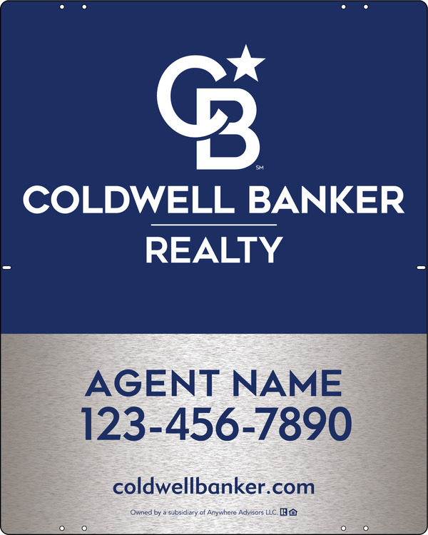 Agent Sign Panel, 30h x 24w, 3MM Brushed Aluminum Composite