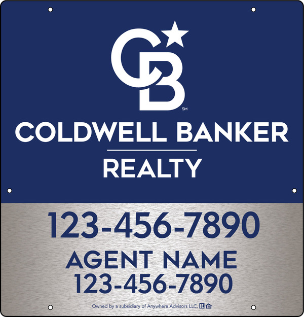 Agent Hanging Sign Panel, 25h x 24w, 3MM Brushed Aluminum Composite