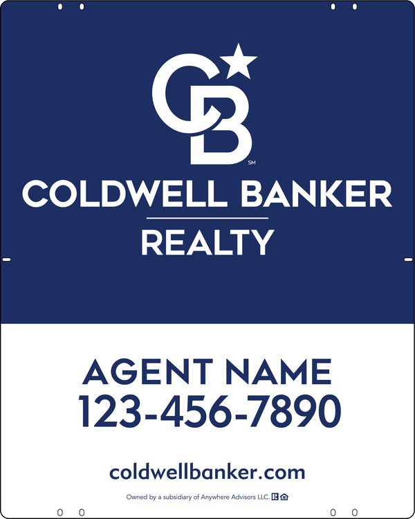 Agent Sign Panel, 30h x 24w, Poly