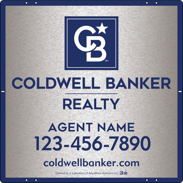 Agent Sign Panel, 24h x 24w, 3MM Brushed Aluminum Composite