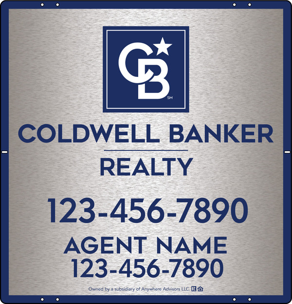 Agent Sign Panel, 25h x 24w, 3MM Brushed Aluminum Composite