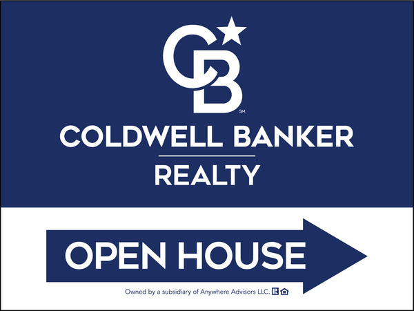 Directional Office Open House Sign Panel, 18h x 24w, 4mm Corrugated