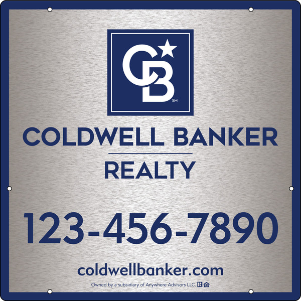 Office Hanging Sign Panel, 24h x 24w, 3MM Brushed Aluminum Composite