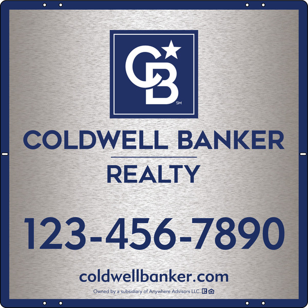 Office Sign Panel, 24h x 24w, 3MM Brushed Aluminum Composite