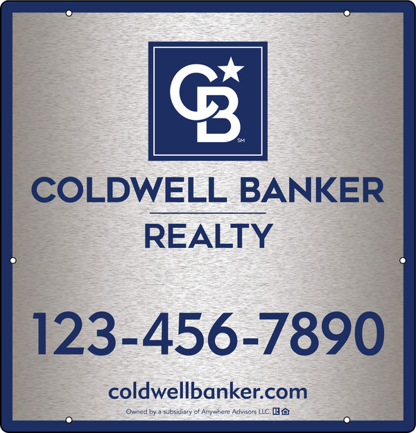 Office Hanging Sign Panel, 25h x 24w, 3MM Brushed Aluminum Composite