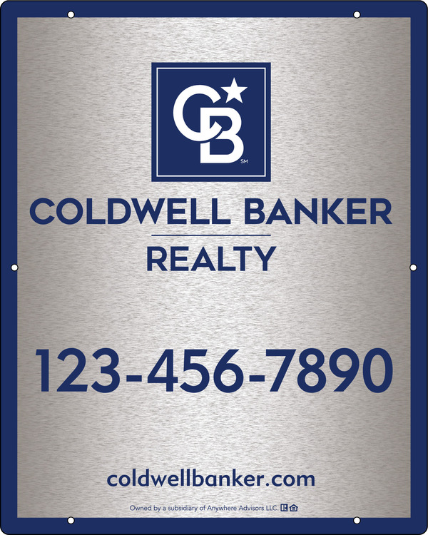 Office Hanging Sign Panel, 30h x 24w, 3MM Brushed Aluminum Composite