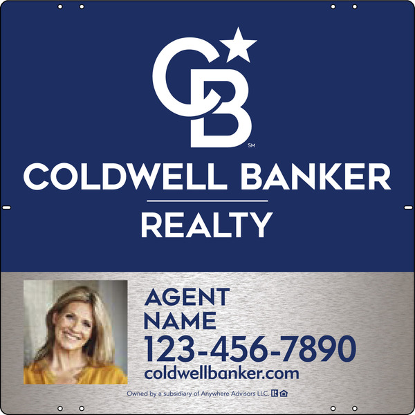 Agent Photo Sign Panel, 24h x 24w, 3MM Brushed Aluminum Composite