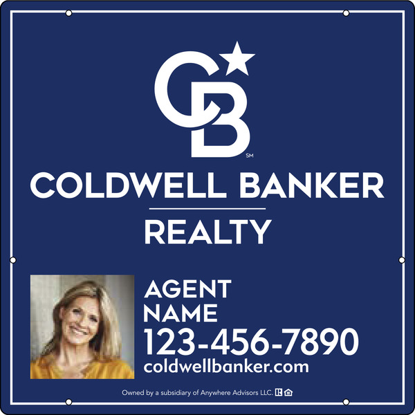 Agent Photo Hanging Sign Panel, 24h x 24w, Poly