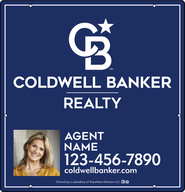 Agent Photo Hanging Sign Panel, 25h x 24w, Poly