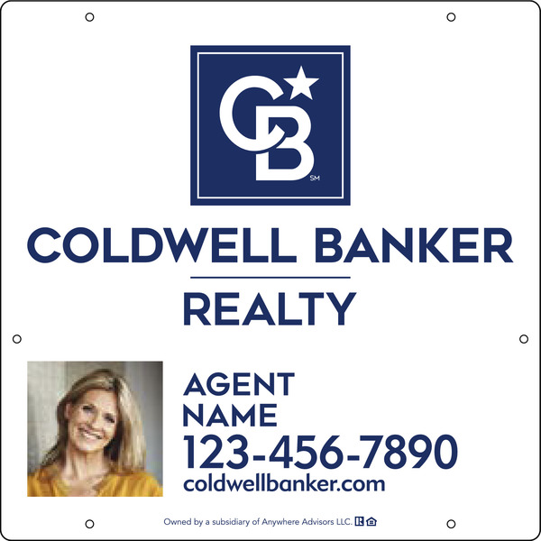 Agent Photo Hanging Sign Panel, 24h x 24w, Poly