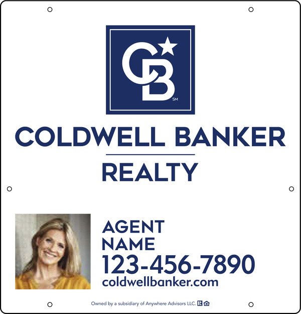 Agent Photo Hanging Sign Panel, 25h x 24w, Poly