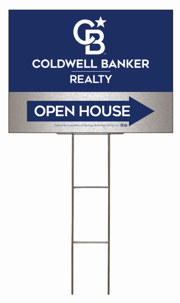 Wire H-Stake and Office Open House Sign Panel Unit, 18h x 24w, 4mm Corrugated