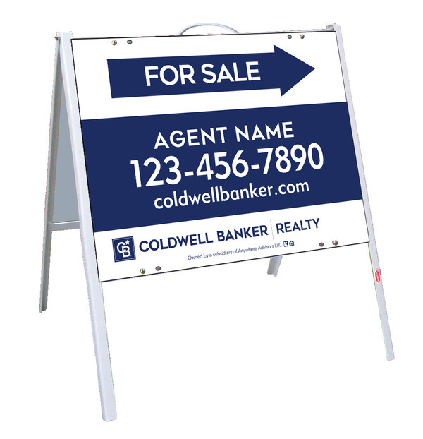 A-Frame and Agent For Sale Sign Panel Unit, 18h x 24w, .050 Poly