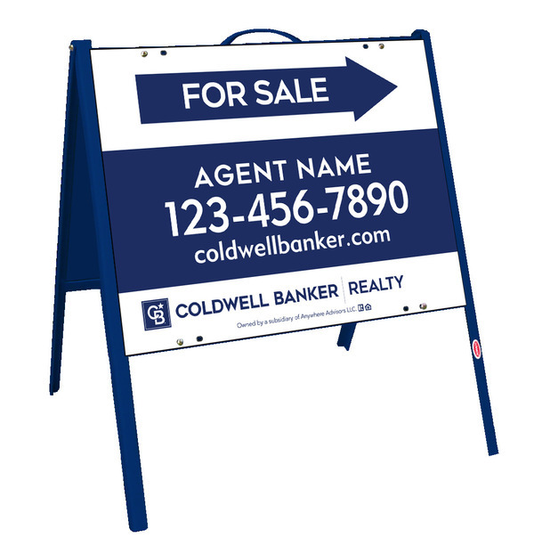 A-Frame and Agent For Sale Sign Panel Unit, 18h x 24w, .050 Poly