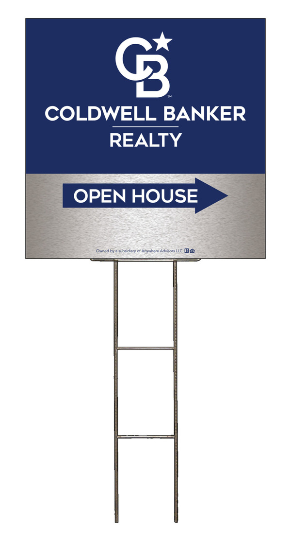 Wire H-Stake and Office Open House Sign Panel Unit, 24h x 24w, 4mm Corrugated