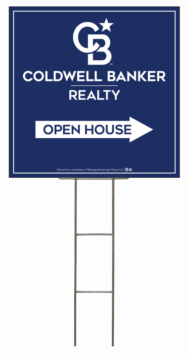 Wire H-Stake and Office Open House Sign Panel Unit, 24h x 24w, 4mm Corrugated
