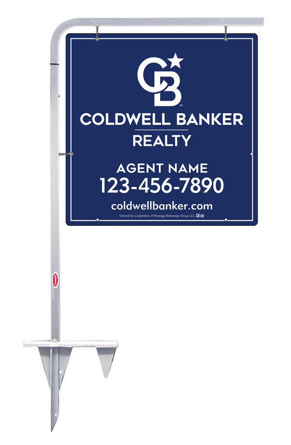 Tubular Stake and Agent Sign Panel Unit, 24h x 24w, 3MM Aluminum Composite