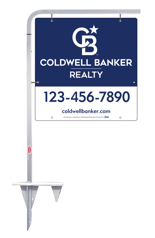 Tubular Stake and Office Sign Panel Unit, 24h x 24w, Steel