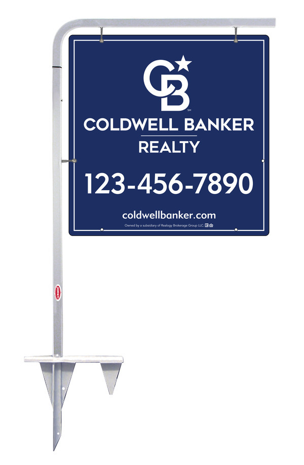 Tubular Stake and Office Sign Panel Unit, 24h x 24w, 3MM Aluminum Composite
