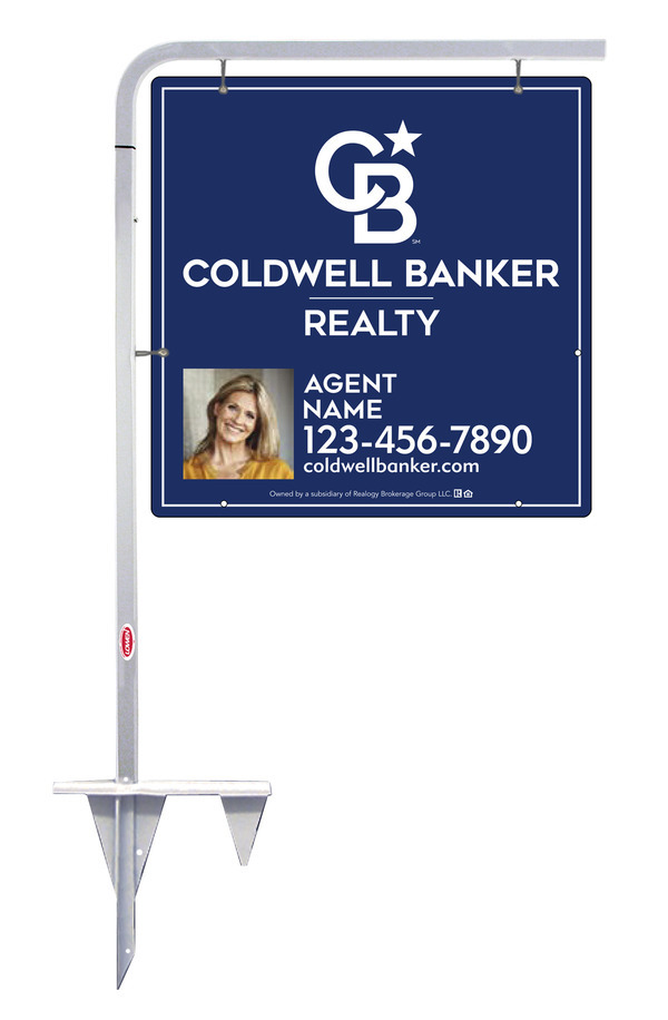 Tubular Stake and Agent Photo Sign Panel Unit, 24h x 24w, 3MM Aluminum Composite