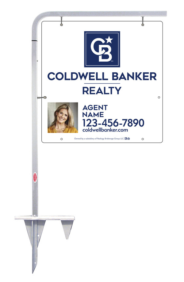 Tubular Stake and Agent Photo Sign Panel Unit, 24h x 24w, 3MM Aluminum Composite