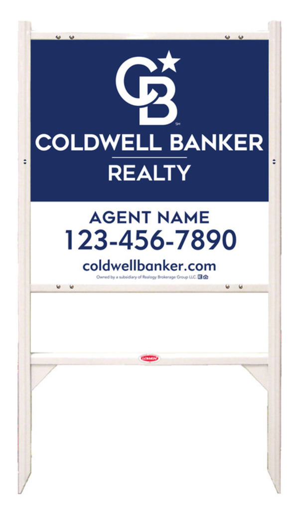 Angle Iron Frame and Agent Sign Panel Unit, 24h x 24w, 3MM Aluminum Composite